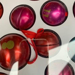 Starbucks advent tree ornaments.